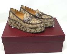 Gucci Horsebit wedge loafer shoes