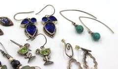 Group lot of Vintage 925 sterling silver earrings