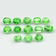 Rare collectors 2.98ct untreated spring green Tsavorite set!