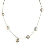 Mikimoto Cultured Black South Sea Pearls and 0.30ctw Diamond Lariat Necklace in 18K