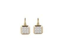 New Frederic Sage 0.91ctw Diamond Cushion Shaped Drop Earrings in 14K