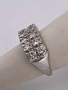 CERTIFIED 14K WHITE GOLD DIAMOND RING / BAND