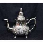 Moroccan Silver-Plated Brass Teapot
