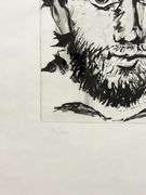 Rare Pablo Picasso Hand Signed Aquatint Tête de faune, 1958