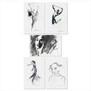 Martha Graham 5 Piece Suite by LeRoy Neiman (1921-2012)