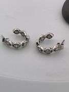CERTIFIED BRAND NEW 18K WHITE GOLD DIAMOND EARRINGS