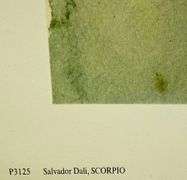 Salvador Dali Lithograph 'Scorpio' from 'Signs of the Zodiac' Framed, 1969