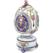 Bejeweled Musical Egg Jewelry Box with Crystals