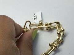 14K Yellow Gold Vintage Horse-shoe Italian Bracelet