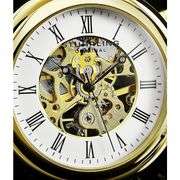 23K Gold-Plated Men's Skeleton Pocket Watch
