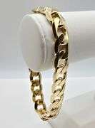 Sharp 34.5 Gram 14 Kt Gold Plate Cuban Link Bracelet
