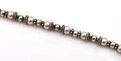 Group lot of 4 vintage 925 sterling silver beaded bracelets