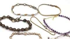 Group lot of 10 vintage 925 sterling silver bracelets