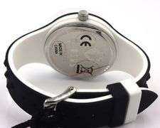 Versace by Versus fire Island white and black quartz rubber band watch