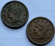 1851 1852 Large Cents