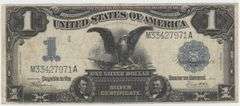 Pleasant 1899 Series Large Size $1 Black Eagle Silver Certificate