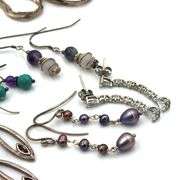 Group lot of Vintage 925 sterling silver earrings