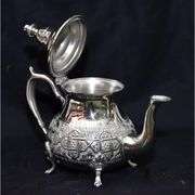 Moroccan Silver-Plated Brass Teapot