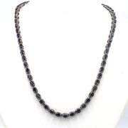 Darling 17.07CTW Oval Emerald-Cut Blue Sapphire & 5.00CTW Diamond Tennis Necklace in 14K White Gold 