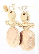 14kt Yellow gold Intaglio dangle earrings