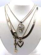Group lot of 4 Vintage 925 sterling silver necklaces