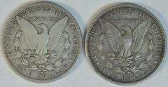 Nice pair of key date 'S' Mint Morgan Silver Dollars: 1886-S & 1899-S