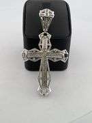 CERTIFIED BRAND NEW 14K WHITE GOLD DIAMOND CROSS CHARM / PENDANT