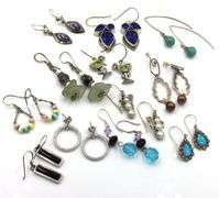 Group lot of Vintage 925 sterling silver earrings
