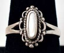 Cute Mother  of Pearl Ring in Sterling Silver