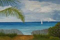 Original Painting By Palyn titled Pathway to the Beach