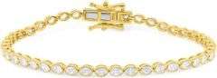 Magnificent 14K gold 3.85Ct  D, VVS1 lab grown diamond brccelet