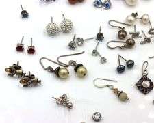 Group lot of vintage 925 sterling silver earrings