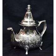 Moroccan Silver-Plated Brass Teapot