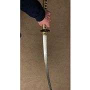 Full Tang Samurai Katana Japanese Sword with Yellow Tsuka