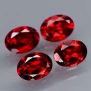 Outstanding color! 6.02ct real ruby red Garnet set!!