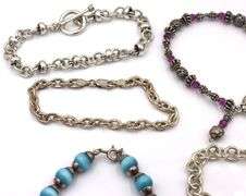 Group lot of 5 vintage 925 sterling silver bracelets