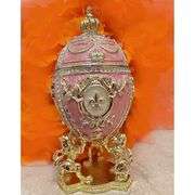 24K Gold Imperial Russian Jewelry Box with Austrian Crystals