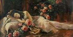 Oversized Oil Painting Signed by Simone
