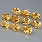 Rich color! 10.10ct top golden eye clean Citrine set!