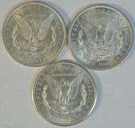 Choice and lustrous 1921 P-D-S Morgan Silver Dollars