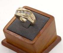 14kt Yellow gold 1.25ctw 5 stone diamond men's band