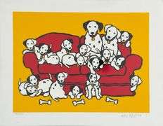 Marc Tetro '101 Dalmations, The Puppies Are Here!' Signed Serigraph Framed, 1997