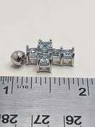 Over 5ctw sky blue Topaz on 14k white gold  cross pendent