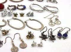Group lot of Vintage 925 sterling silver earrings