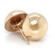 14kt Yellow gold button earrings