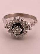 CERTIFIED 14K WHITE GOLD DIAMOND RING