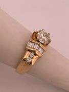 CERTIFIED BRAND NEW 14K YELLOW GOLD DIAMOND ENGAGEMENT RING