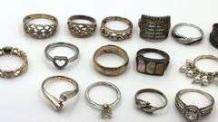 Group lot of Vintage 925 sterling silver rings
