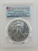 2025 (P) Eagle Privy Silver Eagle,  PCGS MS70 FDOI