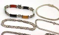 Group lot of 8 Vintage 925 sterling silver bracelets
